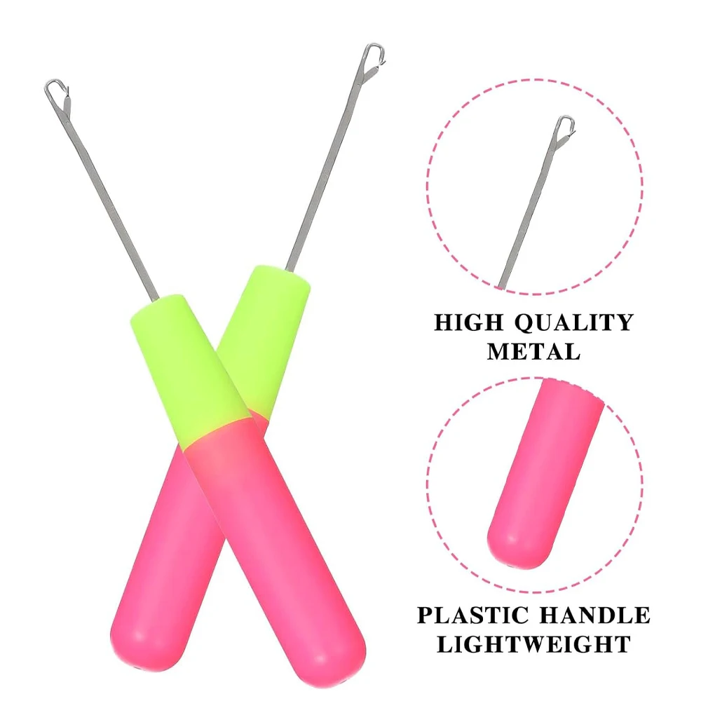 Plussignature البلاستيك إبرة كروشيه لصنع شعر مستعار كروشيه هوك إبرة ل Dreadlock الشعر النسيج متماسكة جديلة 1 قطعة مزلاج إبرة الكروشيه