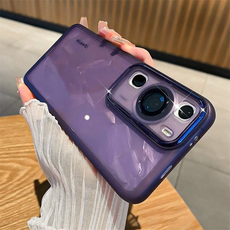 Capa para huawei p60 pro caso tpu silicone macio transparente caso de telefone para huawei p 60 60pro proteção da câmera à prova de choque pára-choques