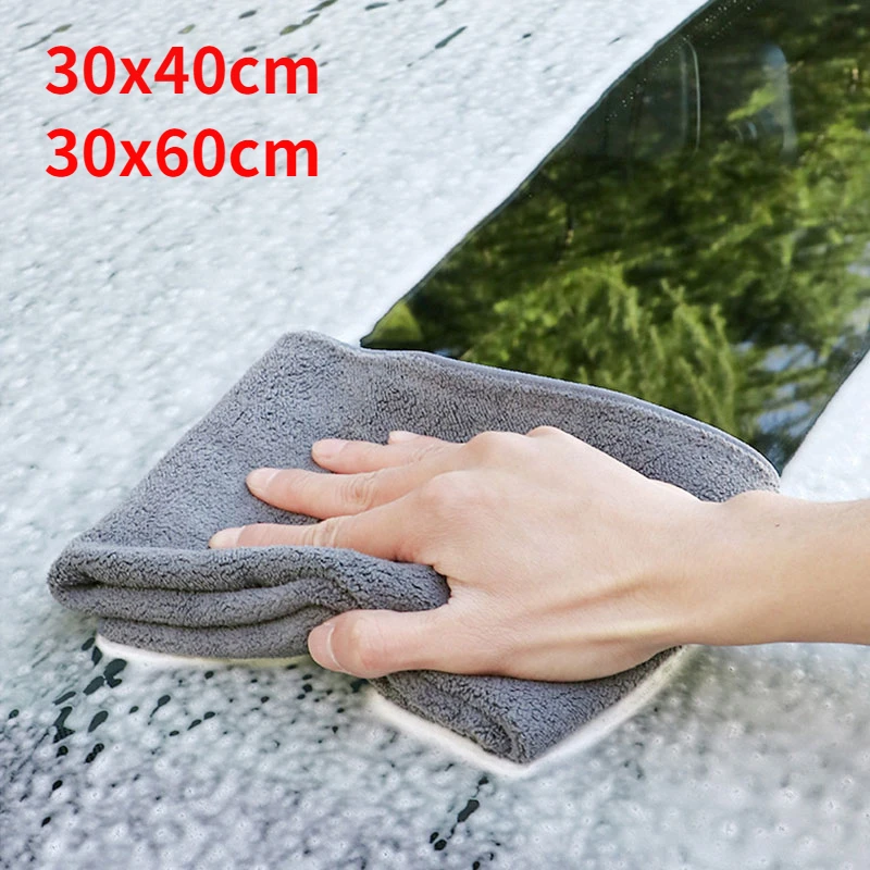 High-end Microfiber Auto Wash Towel Soft Double Side Car Cleaning Drying Cloth Hemming Car Care Cloth Detailing Car Wash Towel