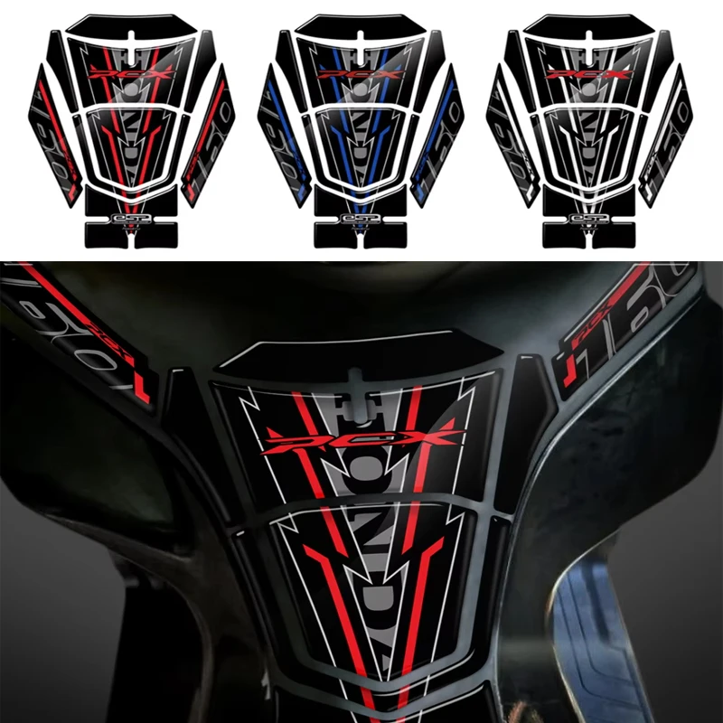 

3D Resin Motorcycle Gas Tank Pad Sticker Case for Honda PCX 160 2021 Later