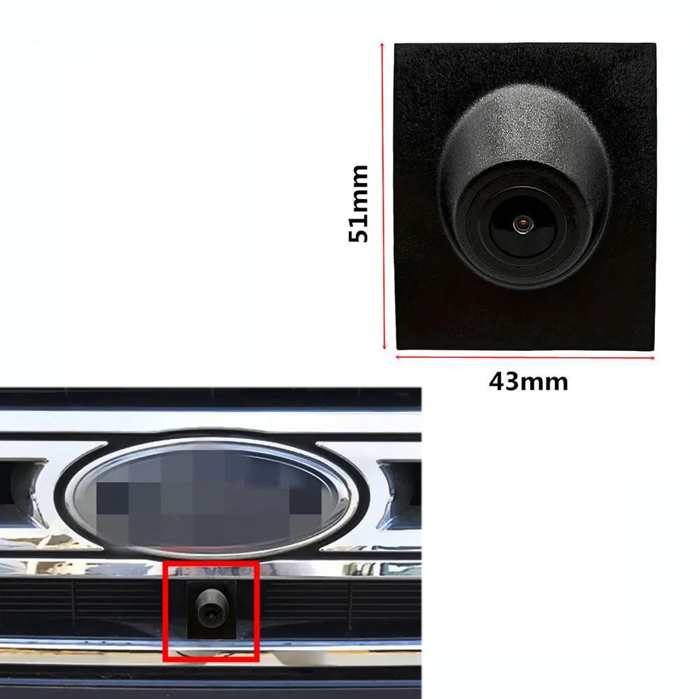 AHD 1080P Fisheye CCD Car Front View Parking Positive Logo Camera For Ford Everest 2016 2017 2018 2019 2020 Waterproof