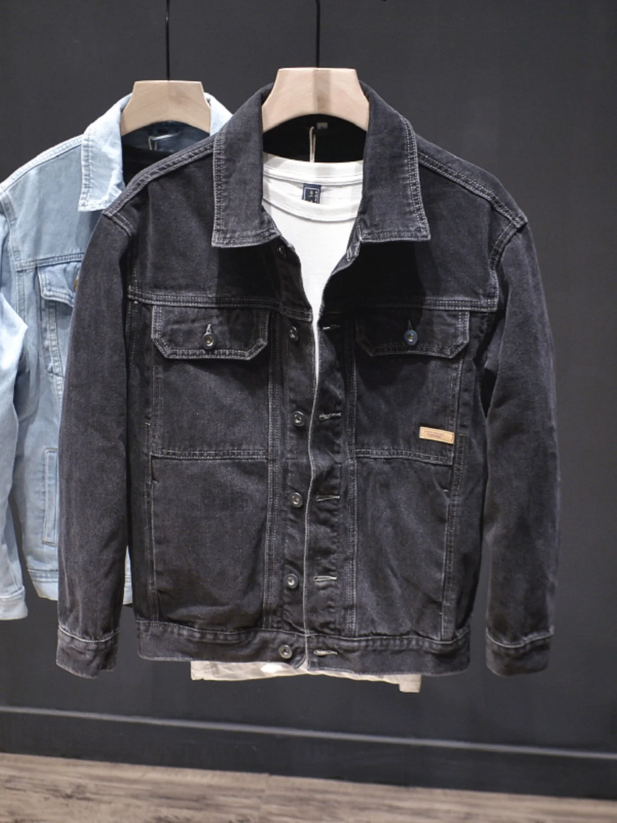 

Мужская джинсовая куртка Bla Loose Fit Long Sve, винтажная рабочая одежда, верхняя одежда с несколькими карманами, молодежная модная осенняя сезонная одежда