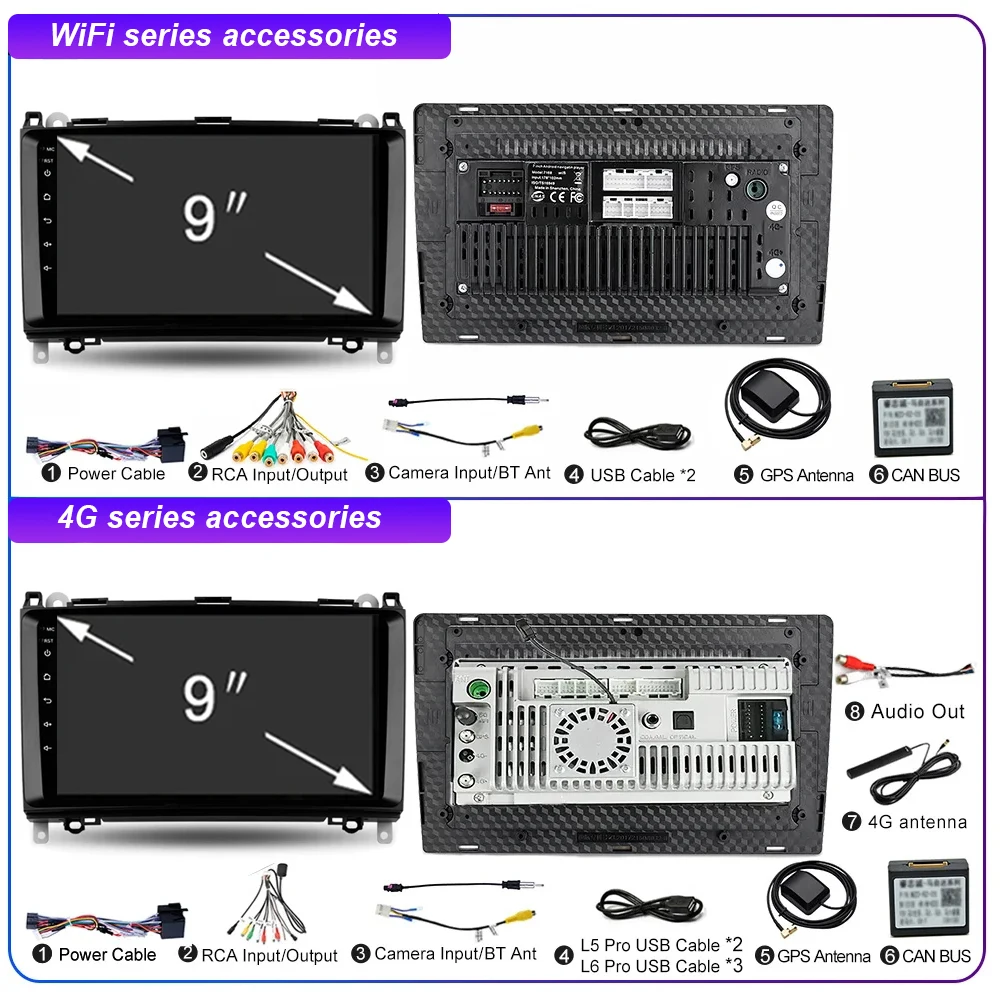 Car Android For Mercedes-Benz B-Class T245 2005 - 2011 Vito 3 W447 2014 - 2020 Vito 2 Viano 2 W639 2003 - 2015 Navigation GPS 4G