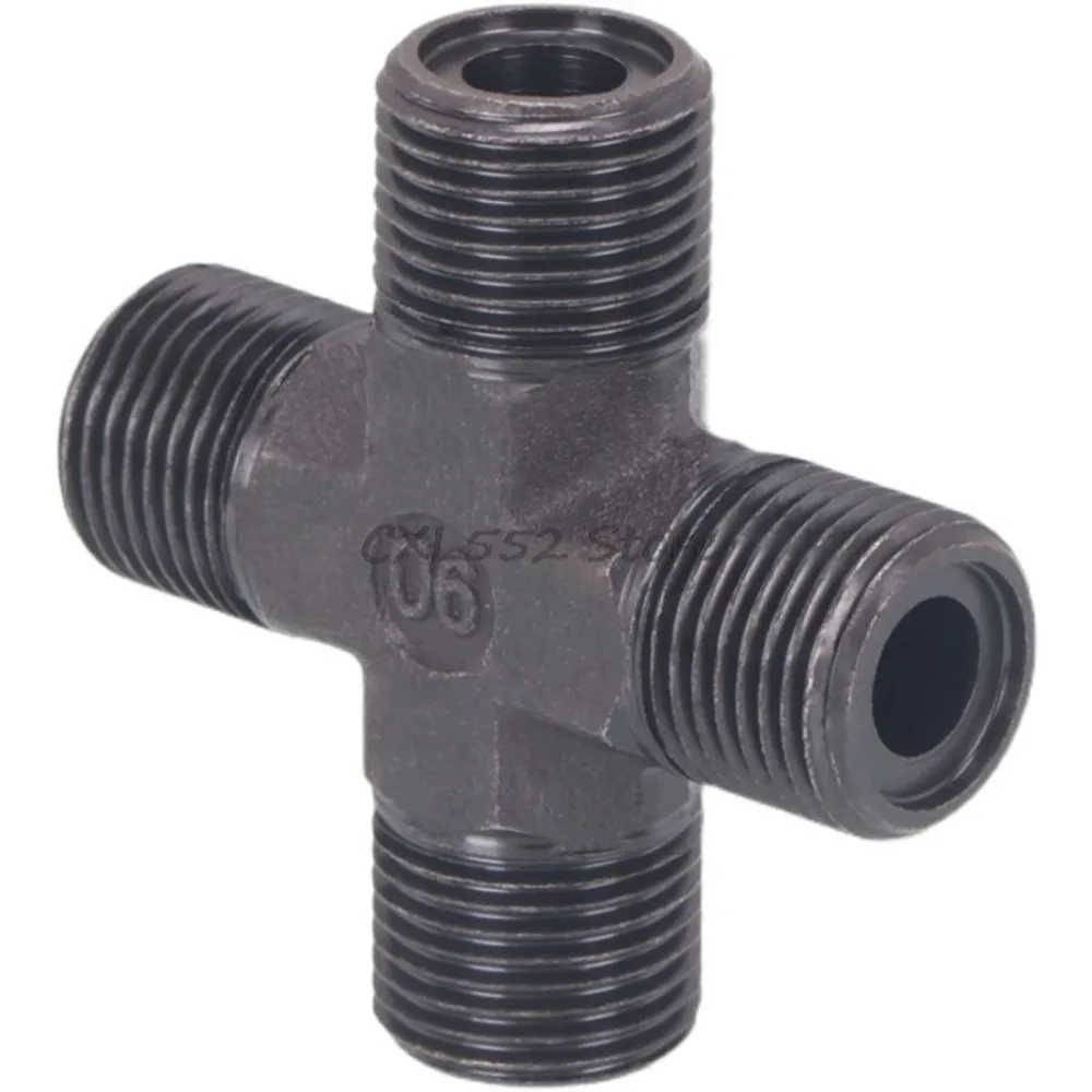 1Pc 14/16/18/22x1.5 Male Thread O Type High Pressure Four-way Cross Connector