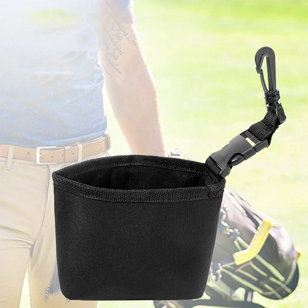 Portable Golf Accessory Cleaning Bag with Detachable Clip Golf Cleaning Bag Waterproof Liner Cleans Club Grooves Dry Exterior