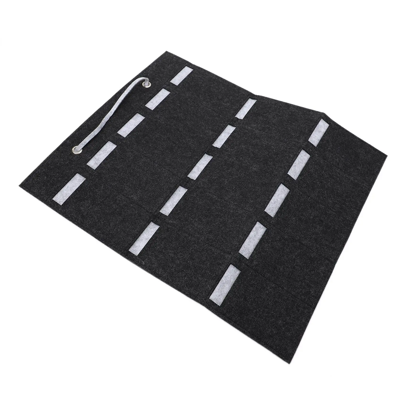 

ABWP-5X Glasses Organizer Sunglasses Organizer Storage Hanging Bag 15 Slot Eyewear Holder Grey