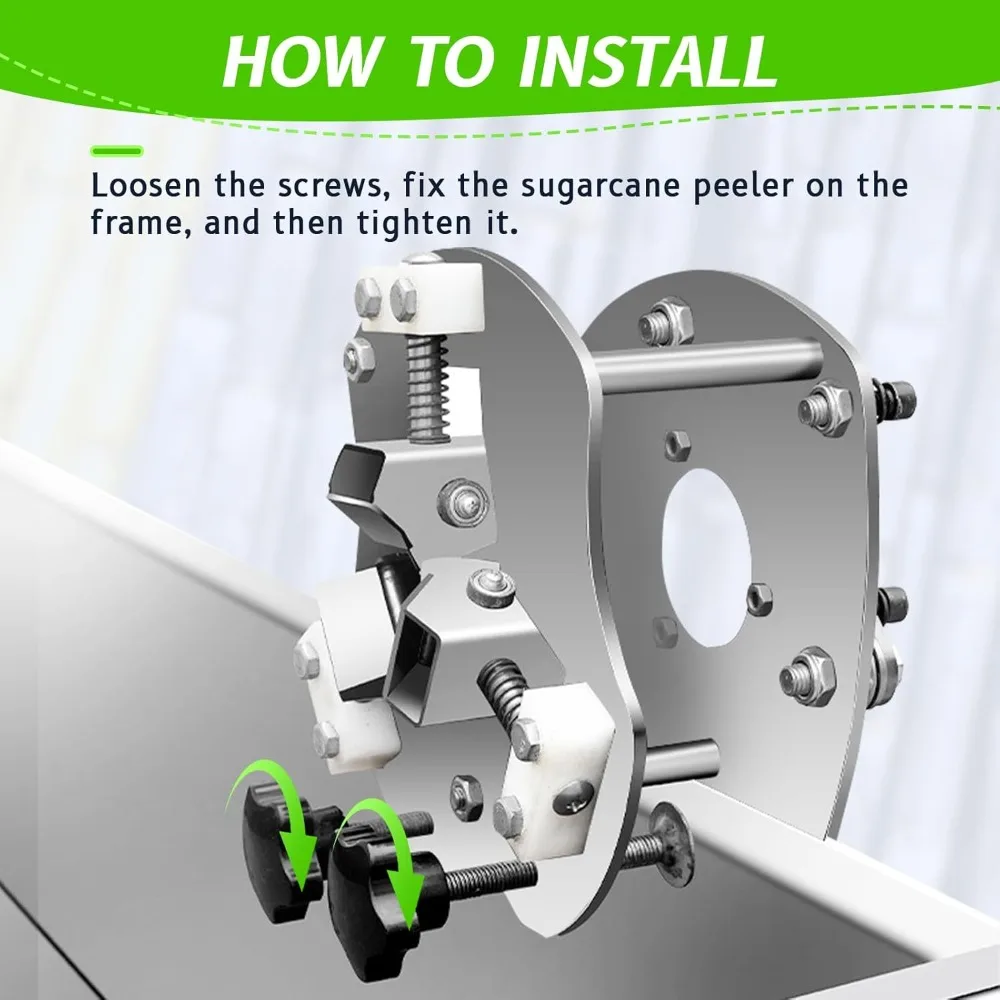 آلة تقشير قصب السكر اليدوية مع شفرة بديلة من الفولاذ المقاوم للصدأ أداة تقشير فعالة سهلة الاستخدام