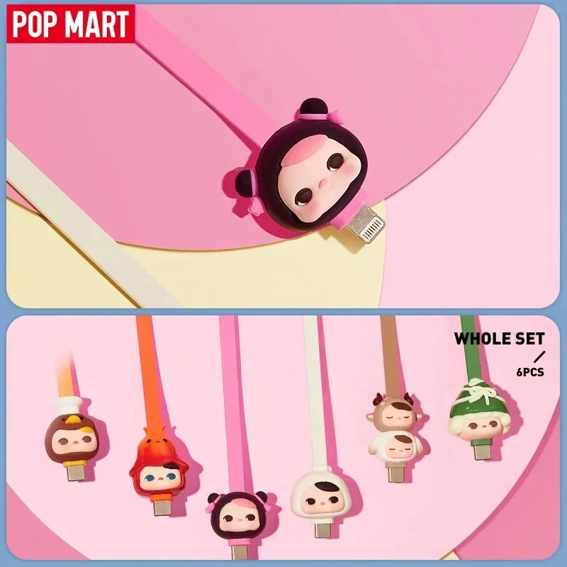 POP MART PUCKY The Feast Series - สายกล่องตาบอดสําหรับ iPhone และ Type-C กล่องตาบอดของเล่น Guess กระเป๋า Mystery Box Mistery Caixa Actio