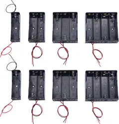 3pcs 18650 Battery Holder with Wire 3.7V,7.4V, 11.1V, 14.8V 18650 Battery Holder Box for Battery storage charging