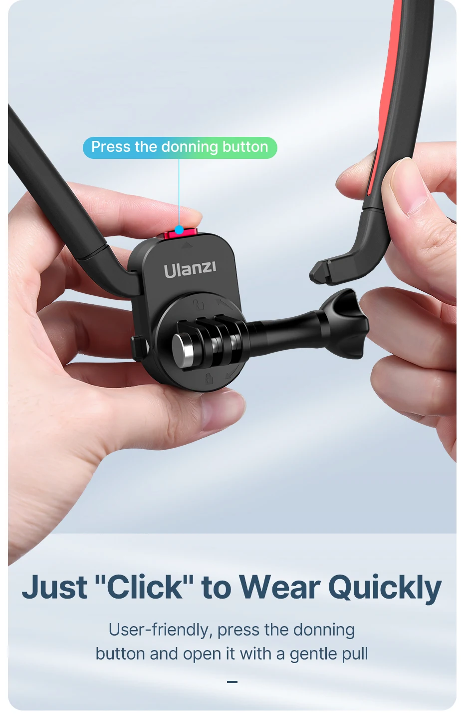 Ulanzi Go-Quick II Magnetische Silikon-Halshalterung für GoPro Hero 13 12 für Insta360 für DJI Osmo Action-Kamera-Zubehör – Detail 7