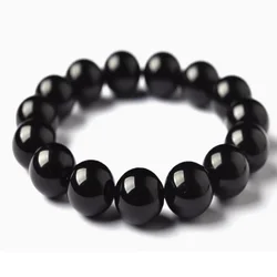 Natural Black Obsidian Buddhist Prayer Healing Bead Bracelet For Men Magnetic Health Protection For Women Soul Jewelry