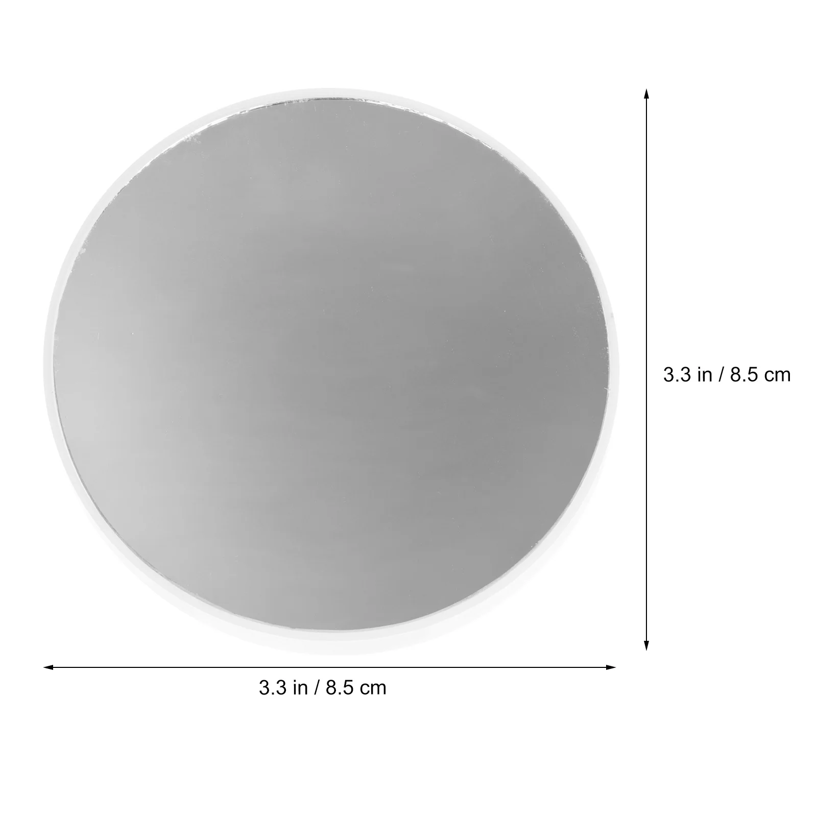 2Pcs 15x Magnifying Makeup Mirror Suction Cup Non-Skid Bathroom Mirror Practical Gift for Women White