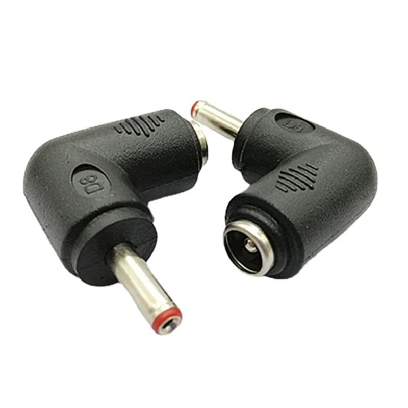 Convertidor carga codo a macho, conector DC5.5x2.1mm a DC3.5x1.35mm