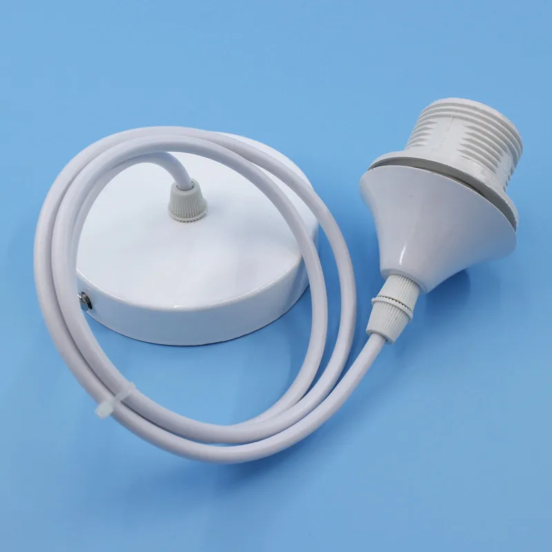

E27 Lamp Holder Hanging Wire DIY Pendant Light with Horn Mouth Lamp Holder