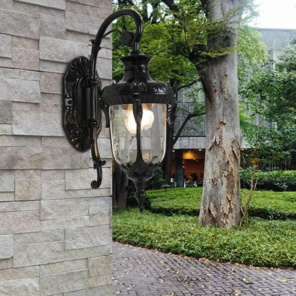 

Outdoor Wall Lantern Exterior Waterproof Wall Mount Light Fixture with Clear Glass Matte Black Patio Porch Lamp