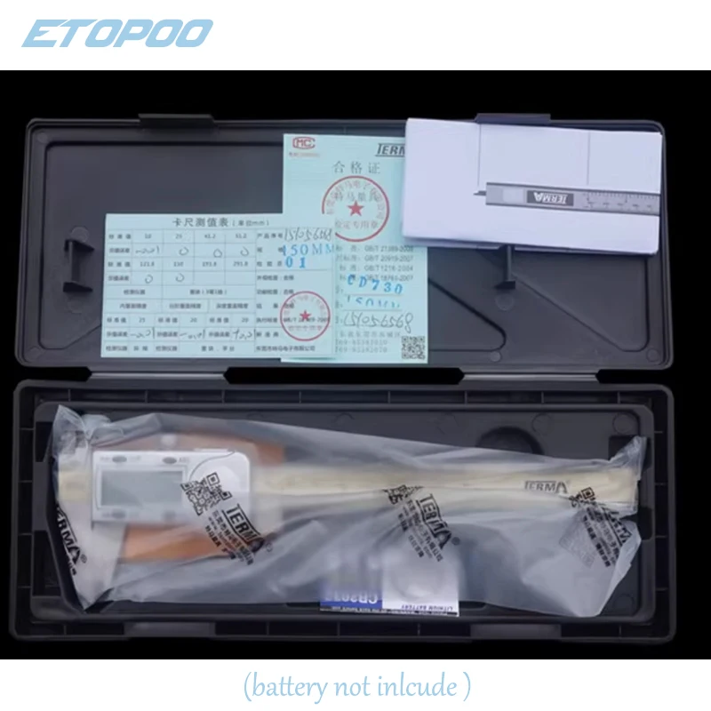Accuracy 0.005mm Terma brand IP54 150mm 200mm 300mm digital vernier caliper micron electronic caliper thickness micrometer gauge