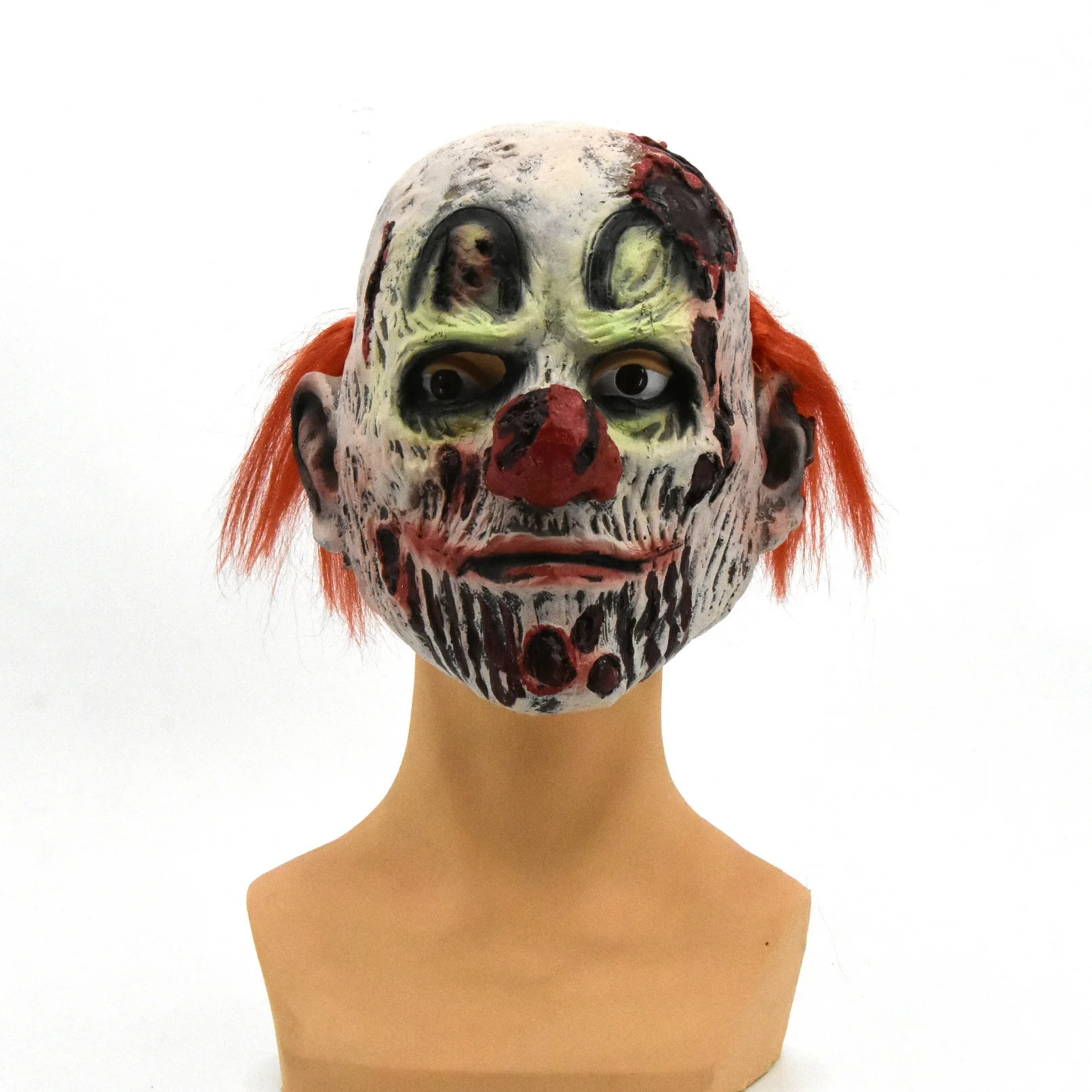 Zombie Teschio Clown Maschera Cosplay Horror Diavolo Joker Killer Casco in lattice Carnevale di Halloween Purim Costume da festa Puntelli