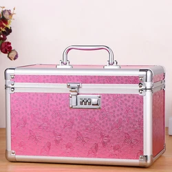 New Beauty Makeup Box Artist Professional Cosmetic Cases Make Up Tattoo Nail Multilayer Toolbox Storage Organizer Suitcase Bag