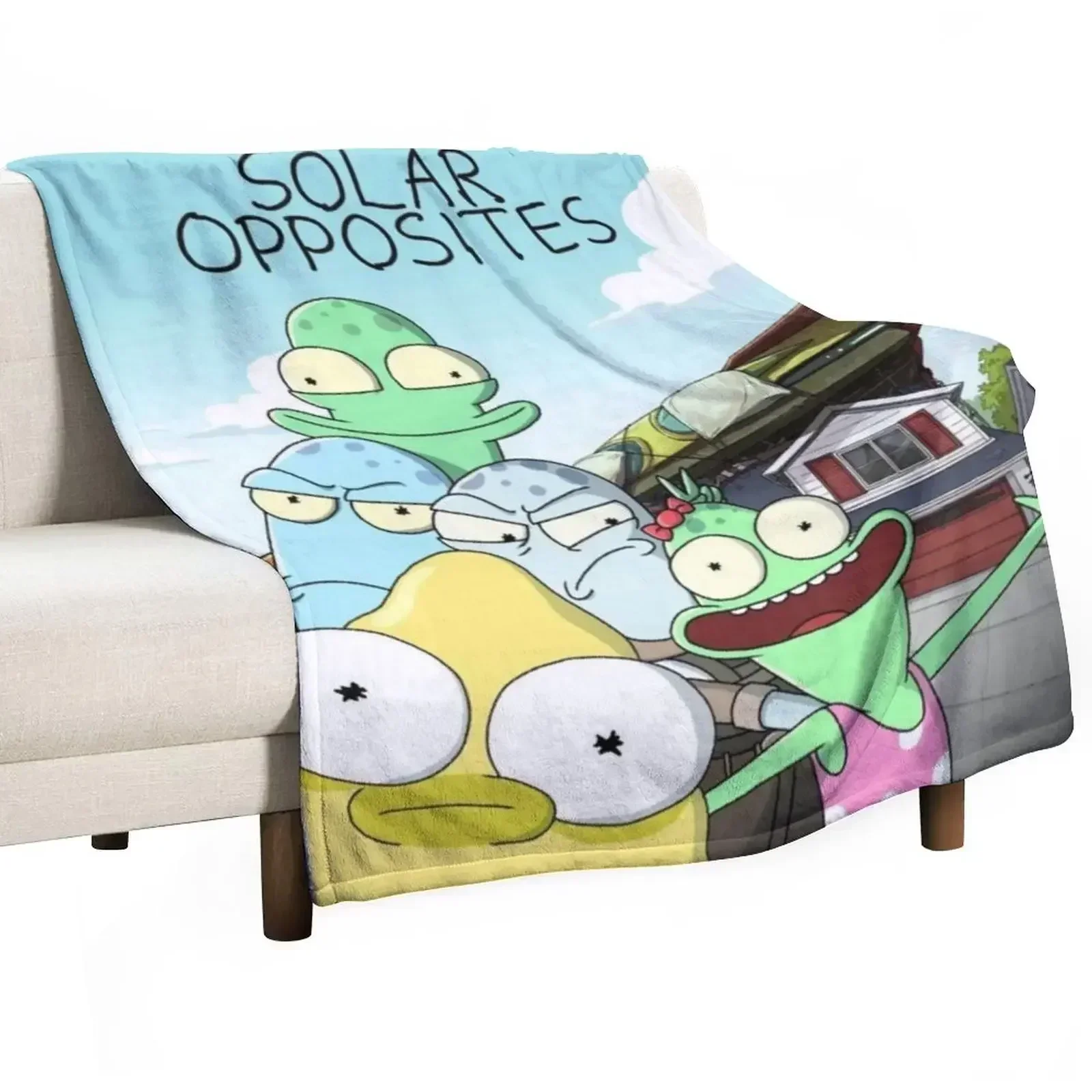 Solar Opposites Family Throw Blanket for sofa Flannels Thin Blankets For Sofas Blankets