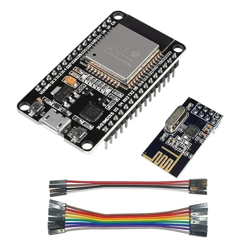 Open DTU For DIY Kit  ESP32+NRF24L01+Cable For HM1200 HM1500 TSun 350 TSun 400 Ultra-Low Power Consumption