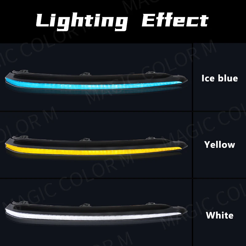 DRL For Mazda 6 Atenza 2018 2019 2020 2021 Daytime Running Lights LED Turn Signal Fog Lamps White Yellow Blue Car Accessories