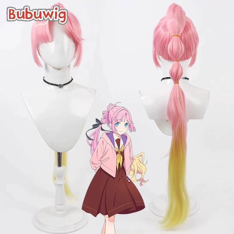 

Bubuwig Synthetic Hair Anyoji Hime Cosplay Wigs Link! Like! love live! 100cm Pink Gradient Blonde Ponytail Wig Heat Resistant