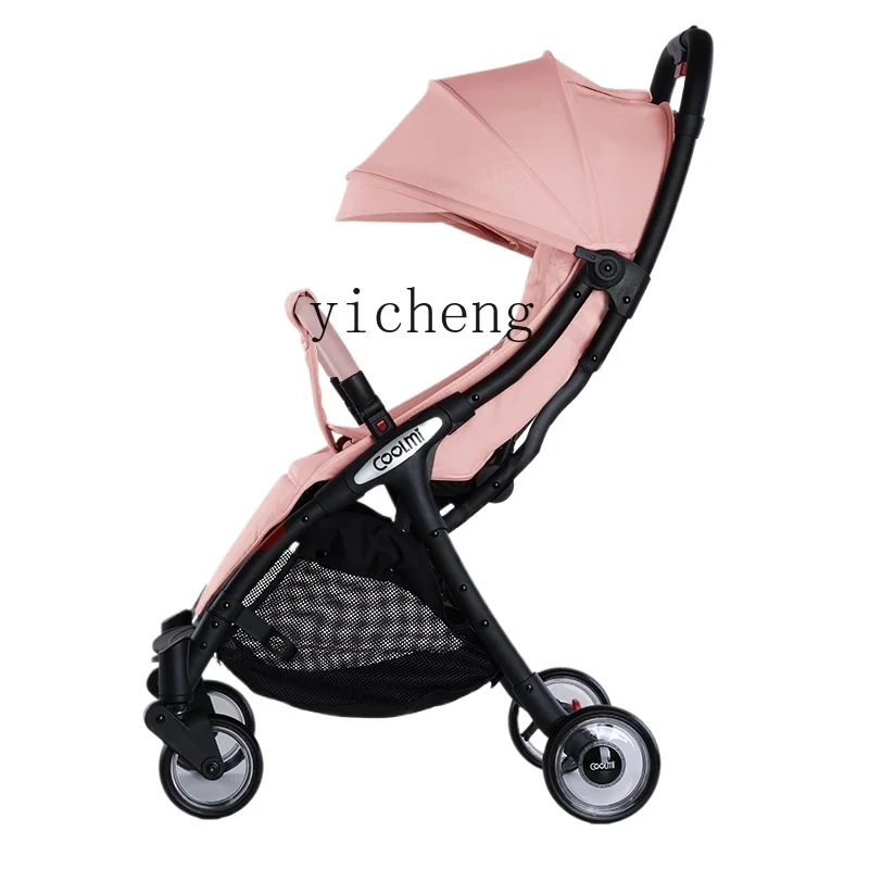 

Tqh Stroller Can Sit and Lie Lightweight Pocket Umbrella Car Boarding Baby One-Click Folding Baby and Infant Stroller