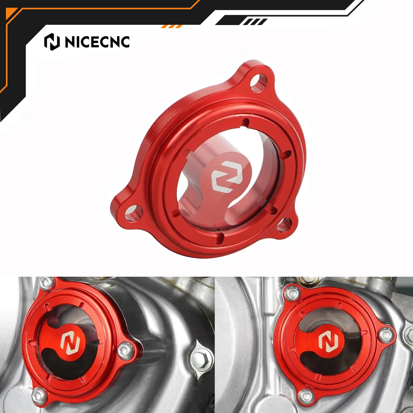 

NICECNC For Honda XR650L 1993-2025 XR600R 1990-2000 XR 650L 600R Engine Oil Filter Cap Cover Billet Aluminum & Polycarbonate