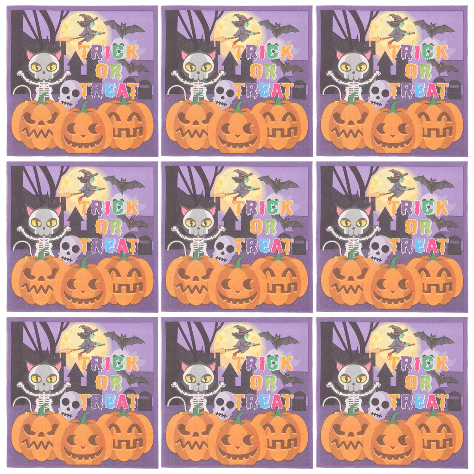 

20 Pcs Bulk Paper Towels by The Case Halloween Themed Cocktail Napkins Halloween Decor