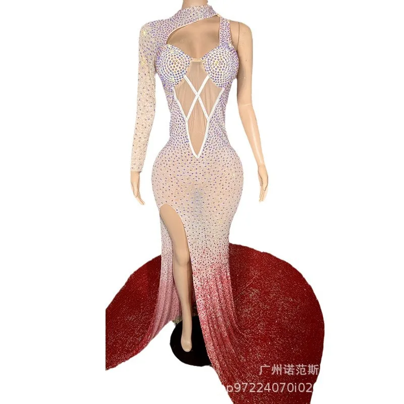 

2026 Дизайн на плечах Чувство роскоши Постепенное изменение Юбка со шлейфом Вечерняя одежда Компания Ежегодная встреча Красная дорожка Театрализованное представление на подиуме