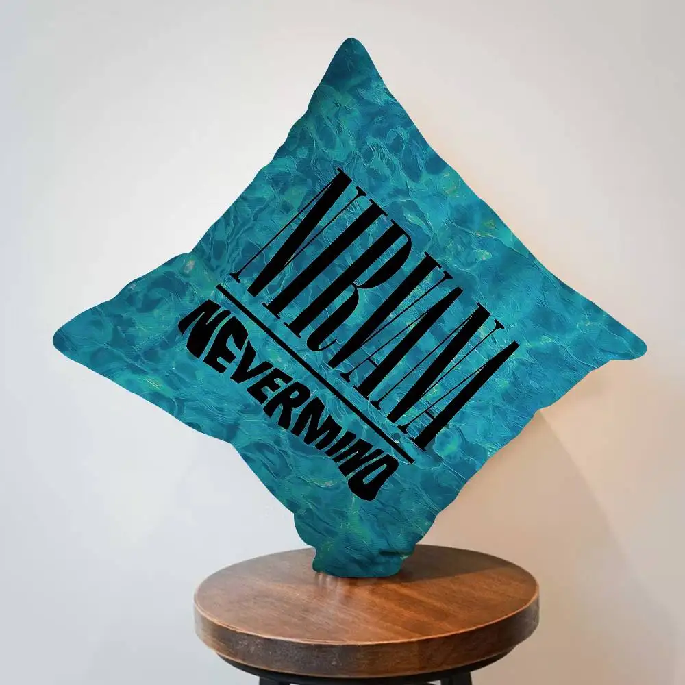 Band Hot N-Nirvanas Pillow Cushion Cover Pillowcase Living Room Sofa Home Decor Customized view 4