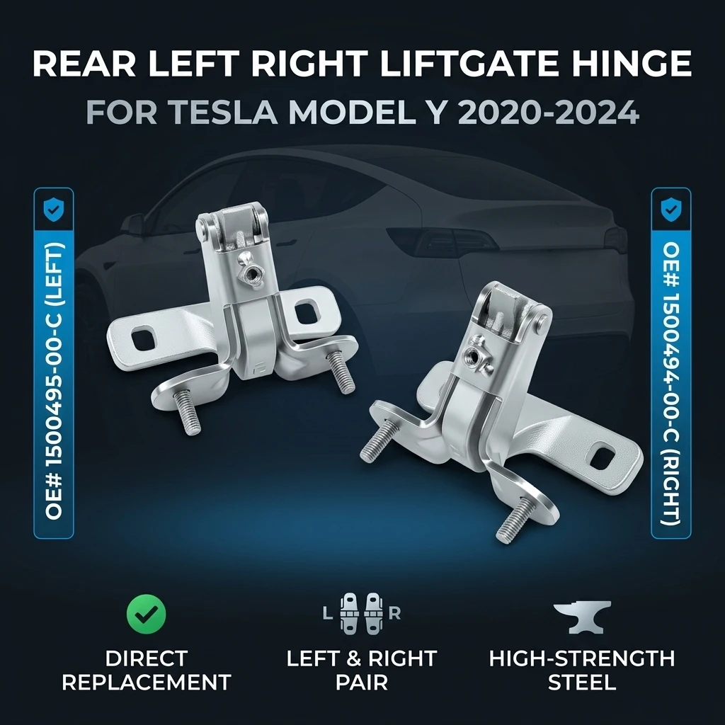 2PCS 1500495-00-C For Tesla Model Y 2020-2024 Tailgate Trunk Hinge 1500495-00-D 1500494-00-D 1500494-00-C Trunk Liftgate Hinges