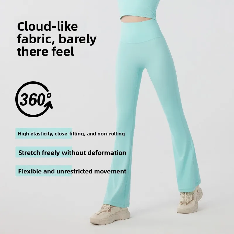 

Новый стиль, широкие узкие брюки для йоги для женщин, высокая талия, подтяжка ягодиц, повседневные спортивные брюки-клеш для фитнеса, верхняя одежда