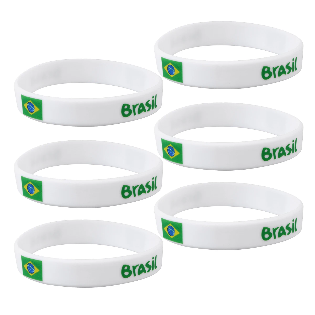 

6pcs Silicone Wristbands Sports Bracelets Australian Flag Rubber Team Fan Accessories Durable Soft Comfort Long Use