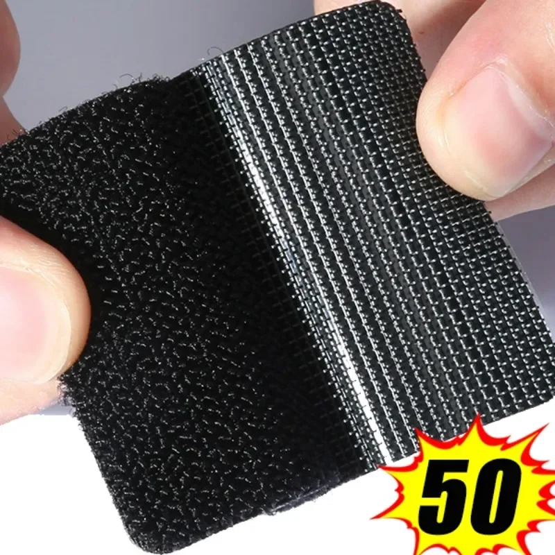 50/2pcs Car Double Faced Fixing Stickers for Carpet Pad Dashboard Mat High Adhesive Fixed Patch Floor Mats Anti Skid Grip Tape