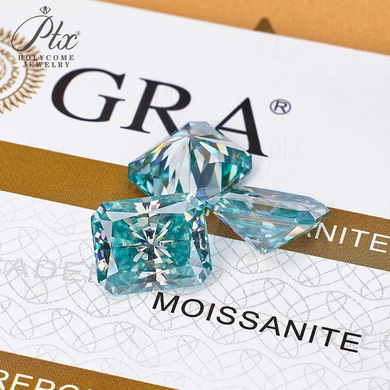100% Moissanit-Diamant, Radiant-Schliff, 0,3-10 Karat, DIY-Ring, Halskette, Ohrringe, Hauptmaterialien, Großhandel, Perlen in Primärfarben – Detail 12