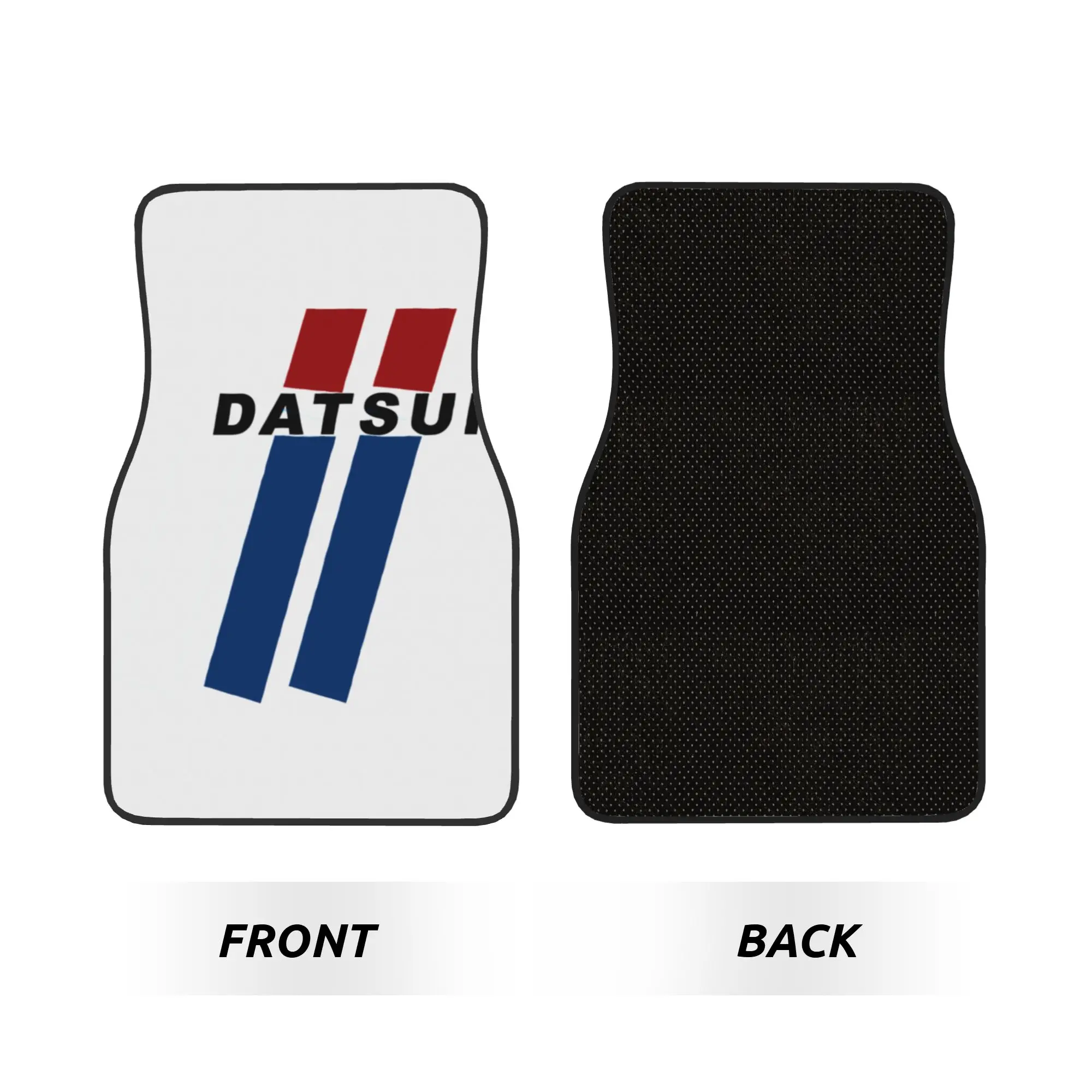 Datsuns Racing Car Car Floor Mats of 4 Pieces Crystal Velvet Non-Slip Carpets Rugs  Universal Car Front Rear Carpets Foot Mats