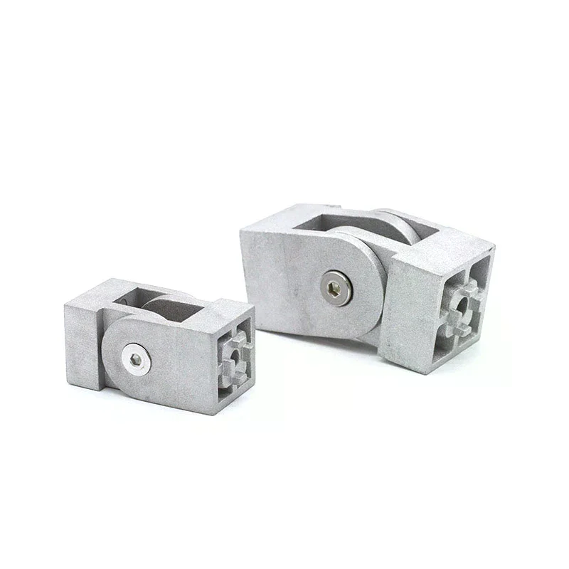 1pc 2020/3030/4040 Zinc Alloy/aluminum Profile Living Hinge Fittings Right Angle Flexible Pivot Joint Connector