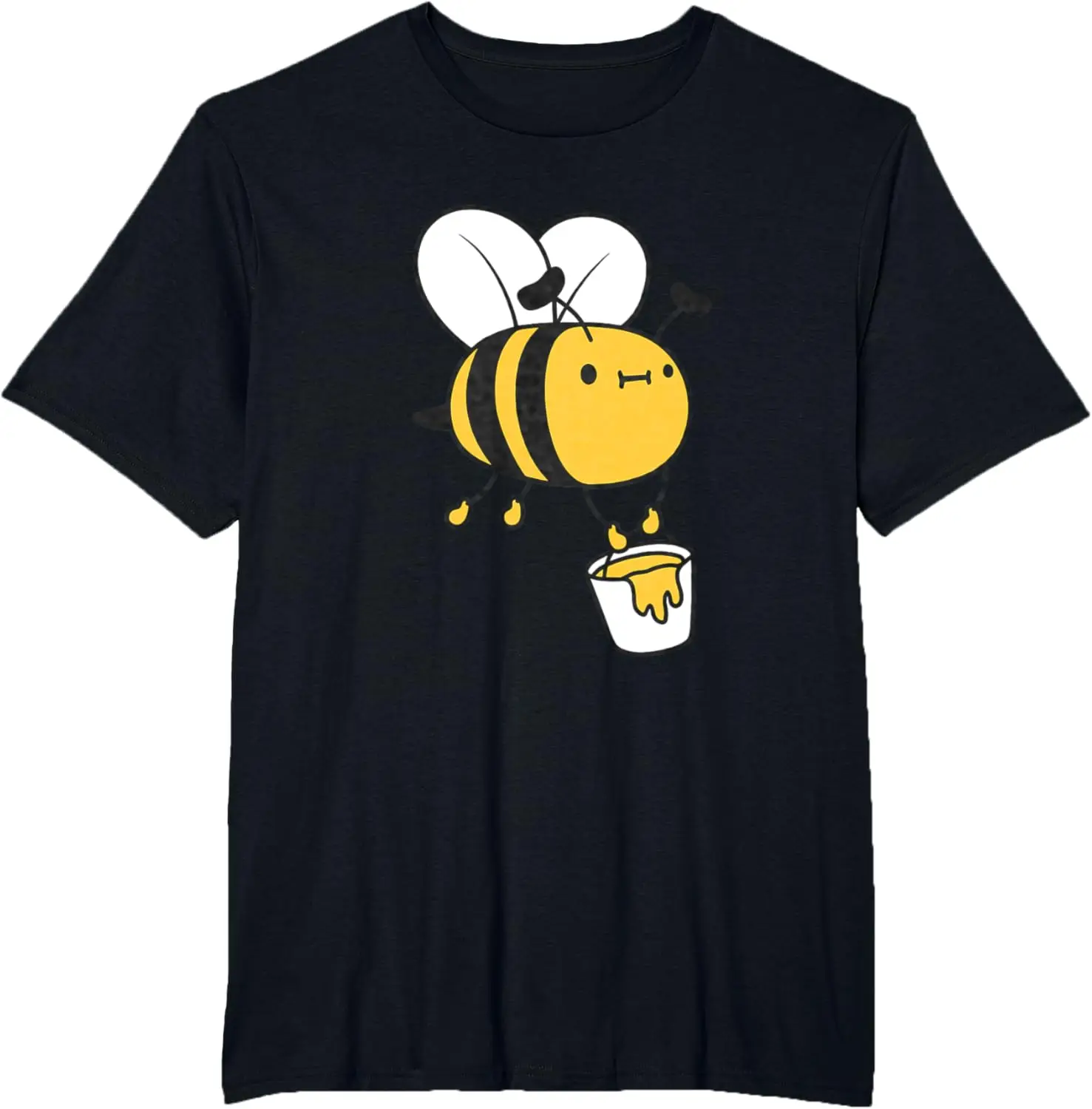 

Bee and Honey Graphic Printing Summer Luxury Brand Cotton Men's and Women's T-Shirts Short Sleeves Street Trend Clothing