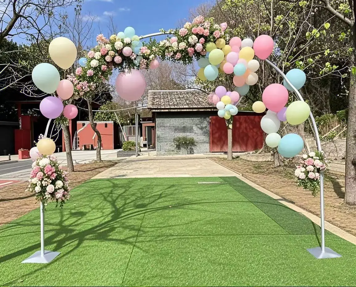 

Aluminum Alloy Tube Arch - Perfect for Dreamy Weddings, Joyful Birthdays & Sweet Baby Showers! Balloon Flower Stand