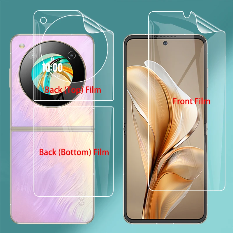 Película protectora de pantalla suave para ZTE nubia Flip 5G, TPU transparente/mate, antihuellas, hidrogel, cubierta completa