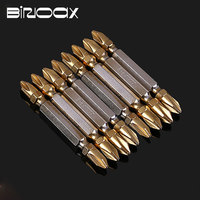65mm PH2 Magnetic Cross Double Head Screwdriver Bits Titanium Coated Electric Hex Shank Magnetic Screw Driver Drill Bit
