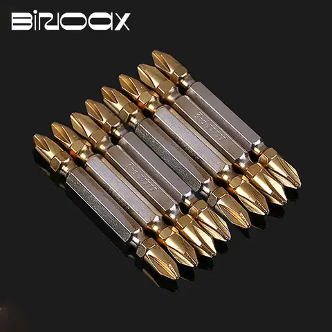65mm PH2 Magnetic Cross Double Head Screwdriver Bits Titanium Coated Electric Hex Shank Magnetic Screw Driver Drill Bit