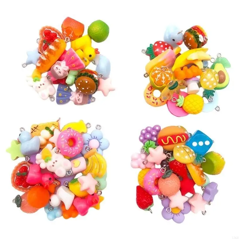 20 pezzi alimenti per animali da frutto misto per alimenti per alimenti pendenti gioielli creativi che creano risultati