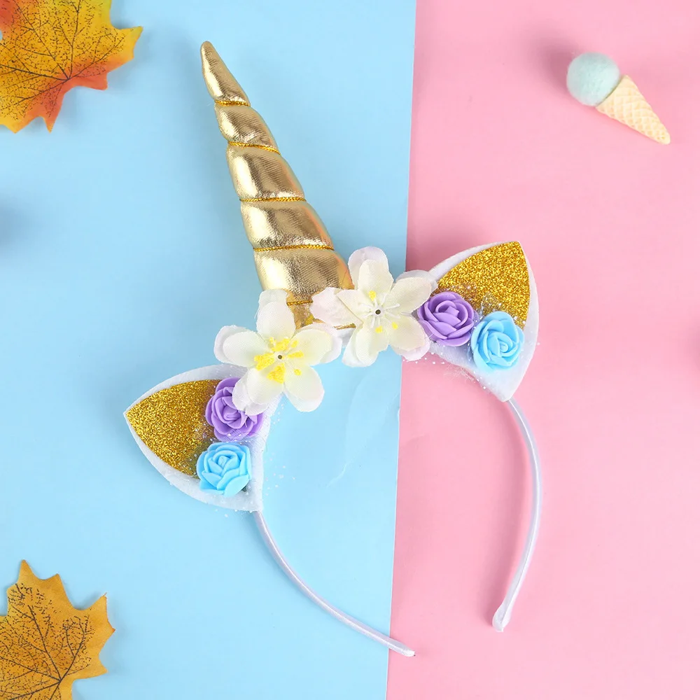 Diadema de unicornio para niños, hebilla para la cabeza para fiesta de Halloween, regalo de cumpleaños, accesorios para el cabello para bebés y niñas