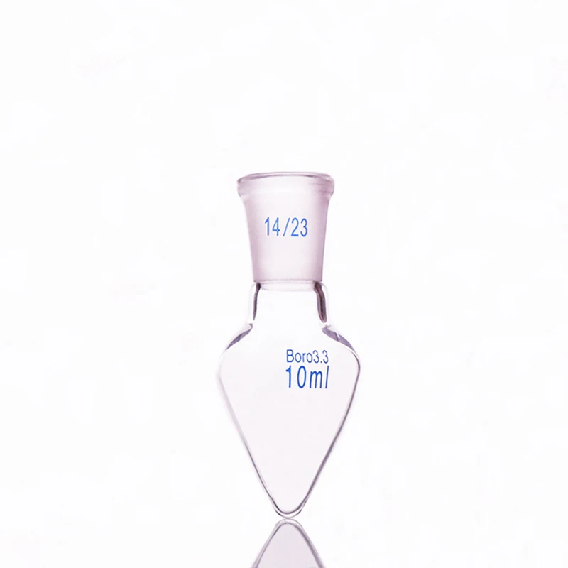 

2pcs Pear-shaped flask,Capacity 10ml,Joint 14/23,Heart-shaped flasks,Coarse heart-shaped grinding bottles