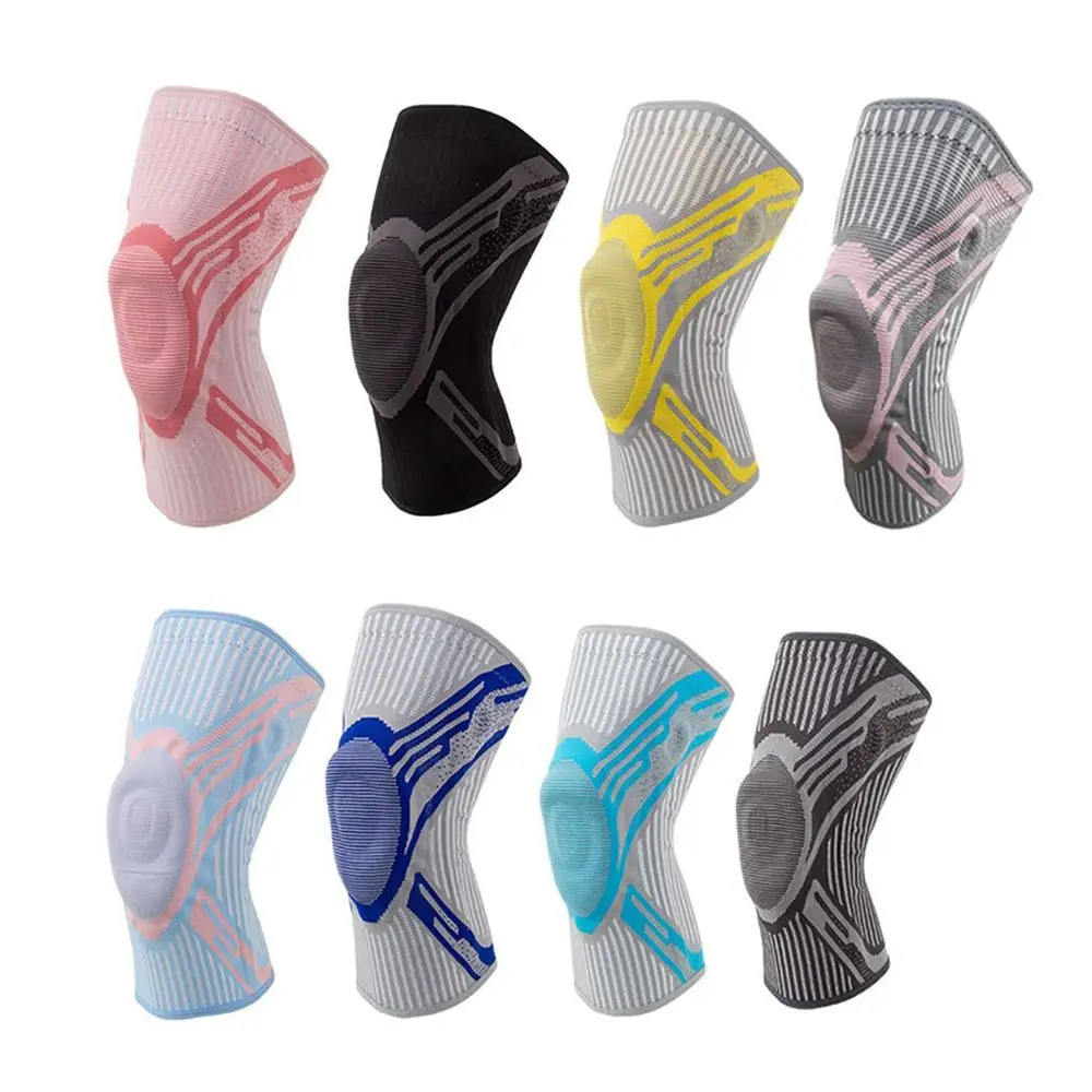 

Professional Sports Knee Brace Silicone Gel Pad Spring Support Knee Pads Protector Improved Circulation Side Stabilizers