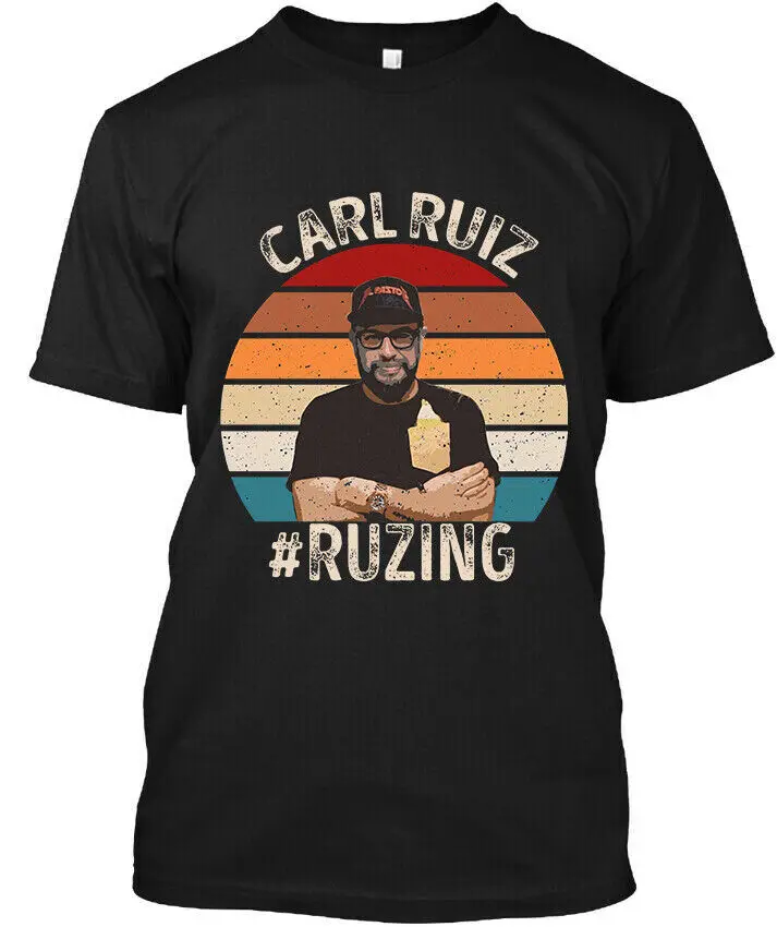 Ограниченная новинка футболка с рисунком Карла руиза, американская знаменитость шеф-повара, Винтажная футболка из высококачественного 100% хлопка с коротким рукавом