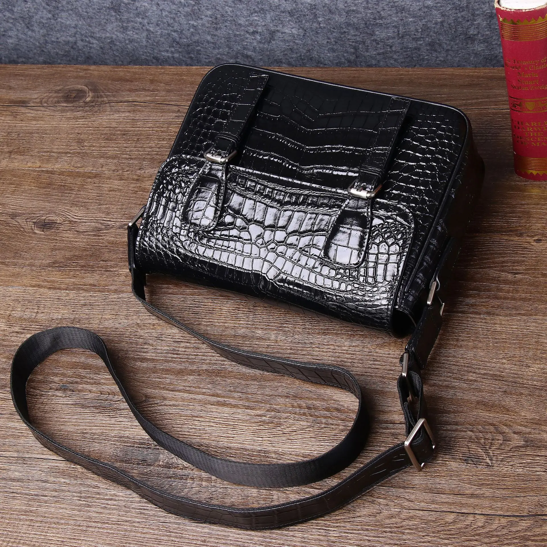 New Crocodile Single Shoulder Oblique Straddle Fashion Casual Backpack Men's Bag for Men мужская сумка ноутбука портфель мужской