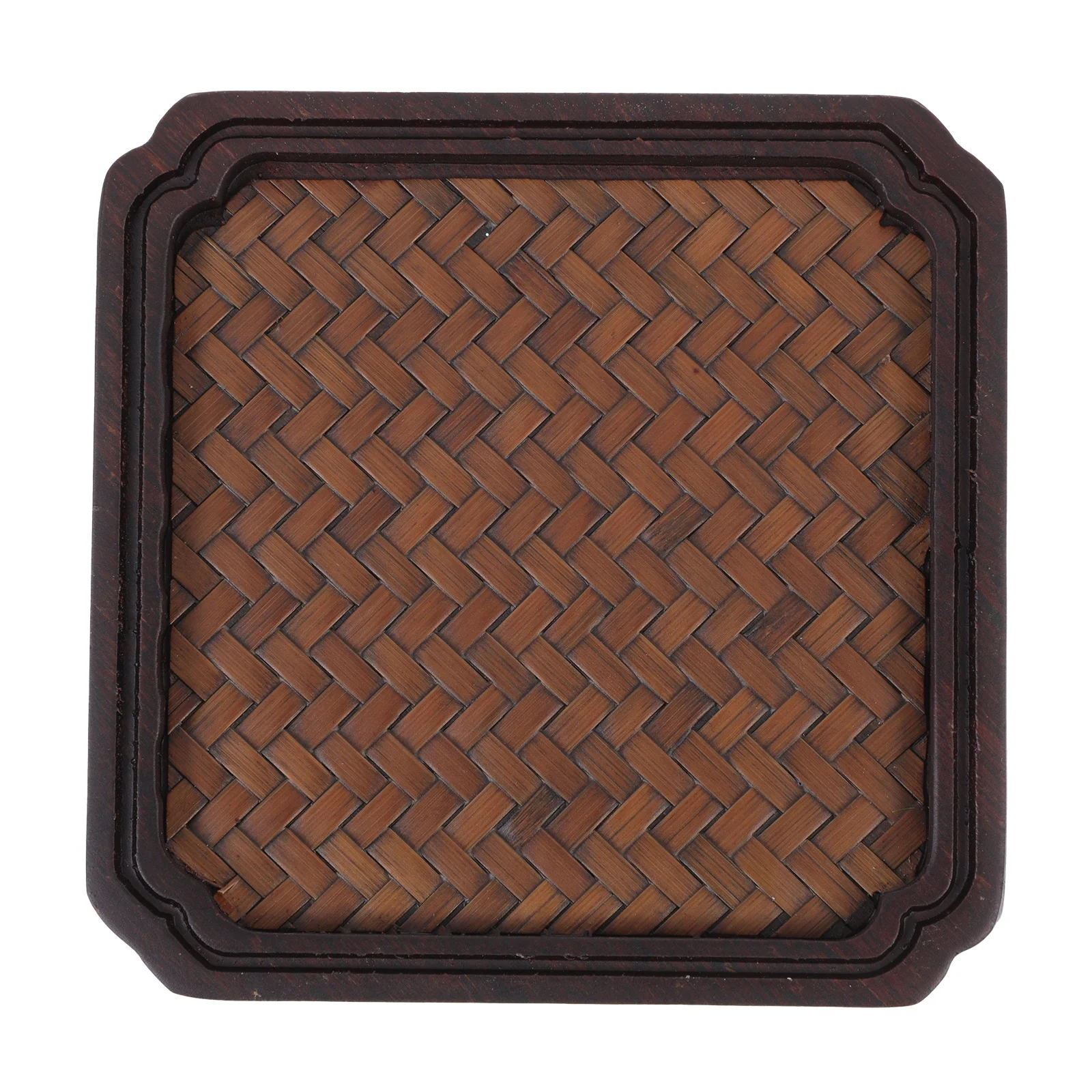 

1Pcs Braided Bamboo Cup Mat Handcrafted Non-Slip Coaster Foldable Heat Resistant Cup Holder Table Protector